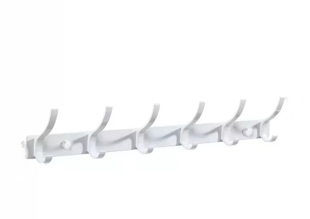 no drill Holes One Row Hangers Kitchen Towels Clothes Hats Toilet Towel Rack Storage Wall Mounted Door Back Rod Hook