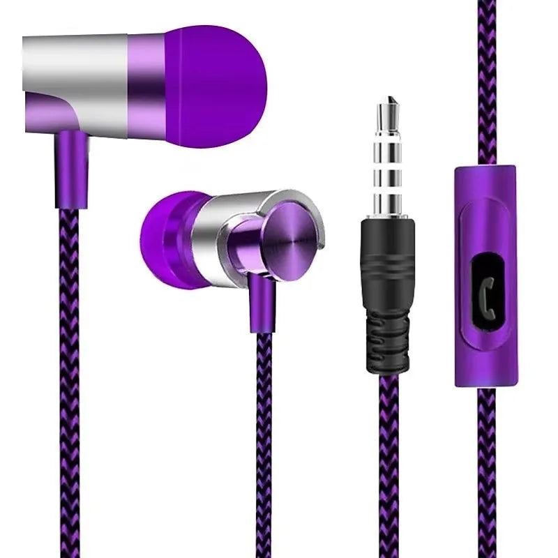 3.5mm Wired In-ear Earphone In Ear Noise Cancellation Ergonomic Design HiFi Stereo Sports Music Headphones For Phone MP3 MP4