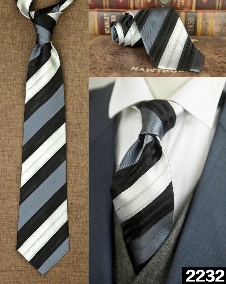 Ties Unusual Pattern Checked Abstract Polka Dots Stripes 100% Silk Jacquard Woven Fashion Brand New Casual Formal Party