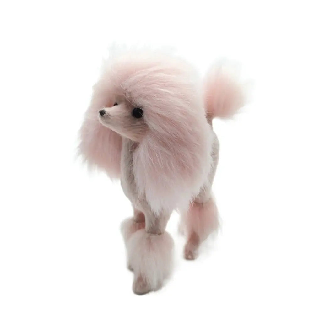 Plush Toys Photography Props Living Room Decoration Desk Ornaments Poodle Figurines Simulation Dog Miniature Figurines