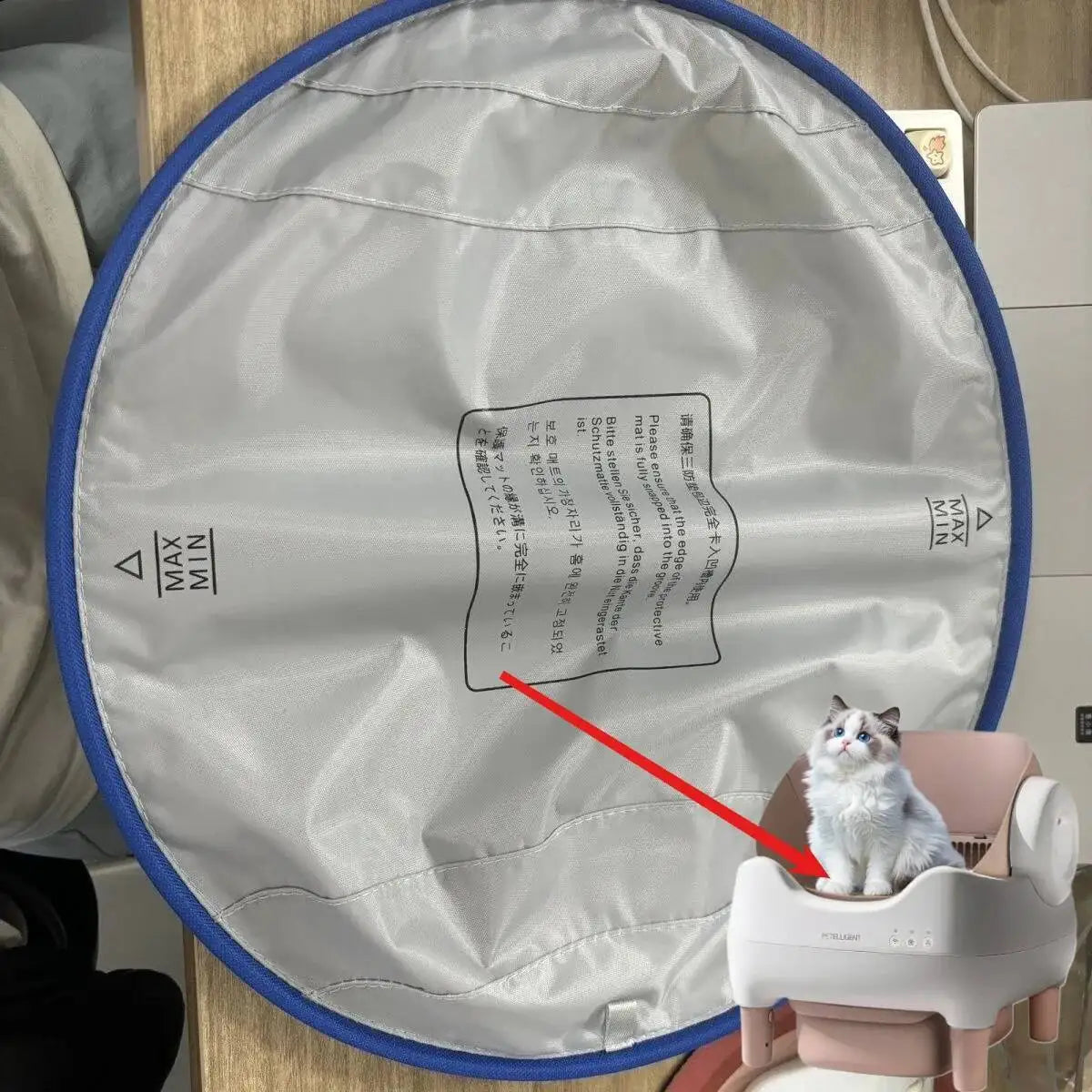 Waterproof Cat Litter Mat for Automatic Litter Box, Oxford Cloth Pet Toilet Pad, Easy Clean Replaceable Pet Supplies