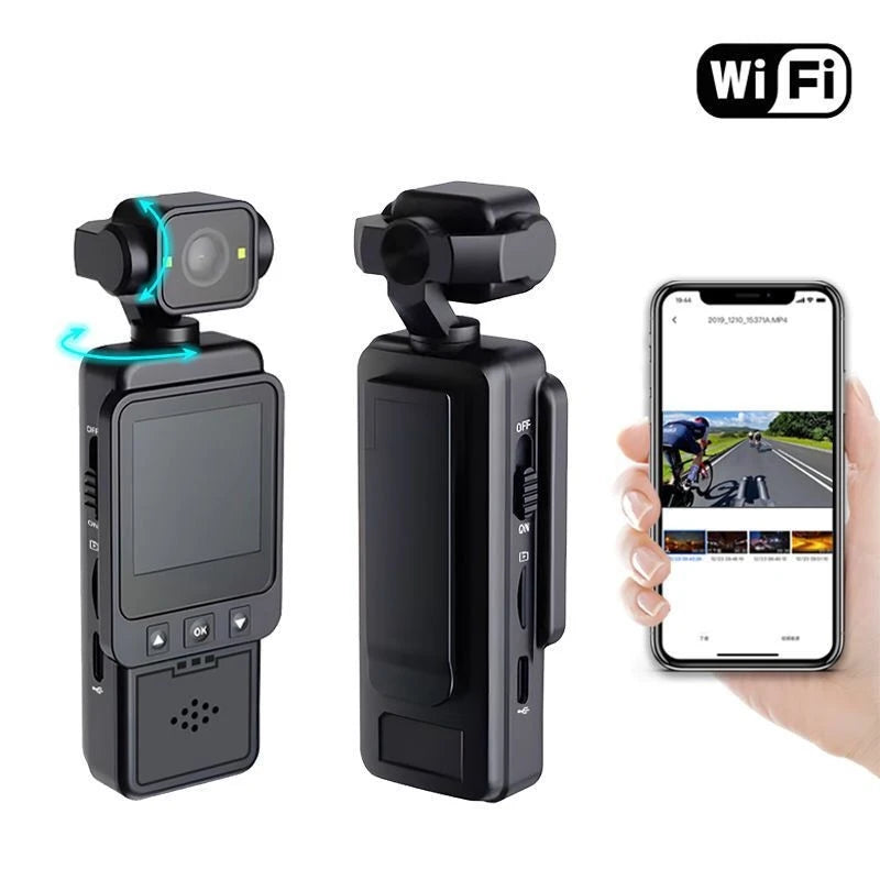 Lenovo Portable Recorder Action Camera with Front LCD Touch Rear Screens 4K 1080P Waterproof Video Camera 180° Screen Rotation