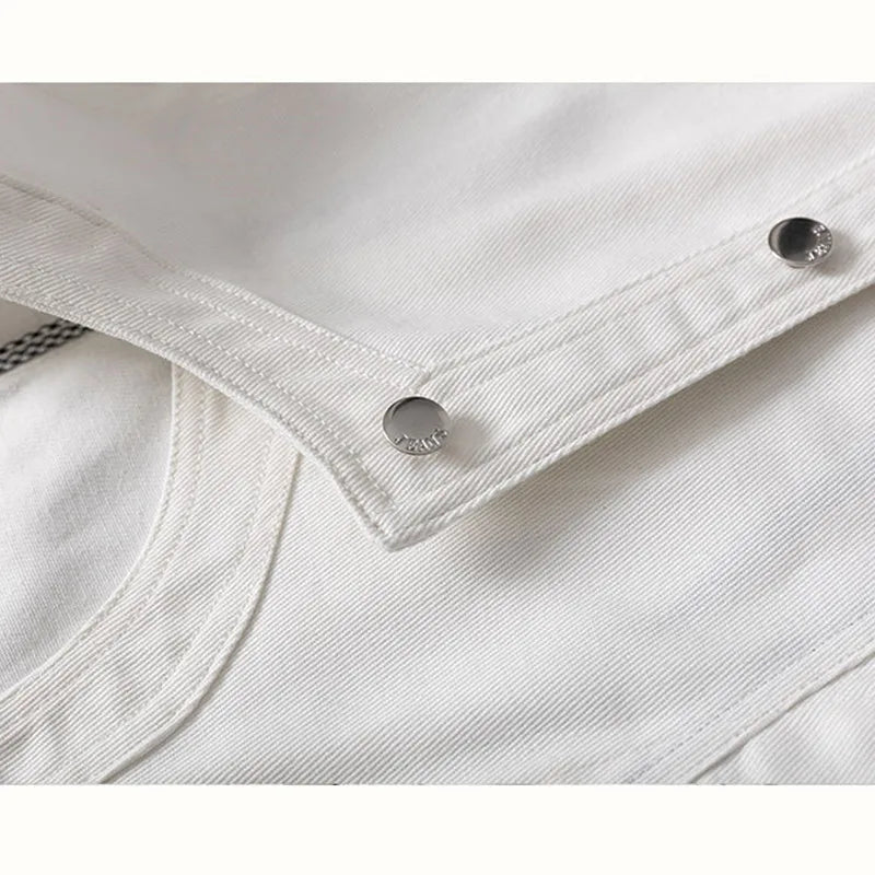Denim Vest Women's Fashion 2025 New Spring Summer Thin Waistcoat Sleeveless Jacket Top White Cardigan Female Outerwear