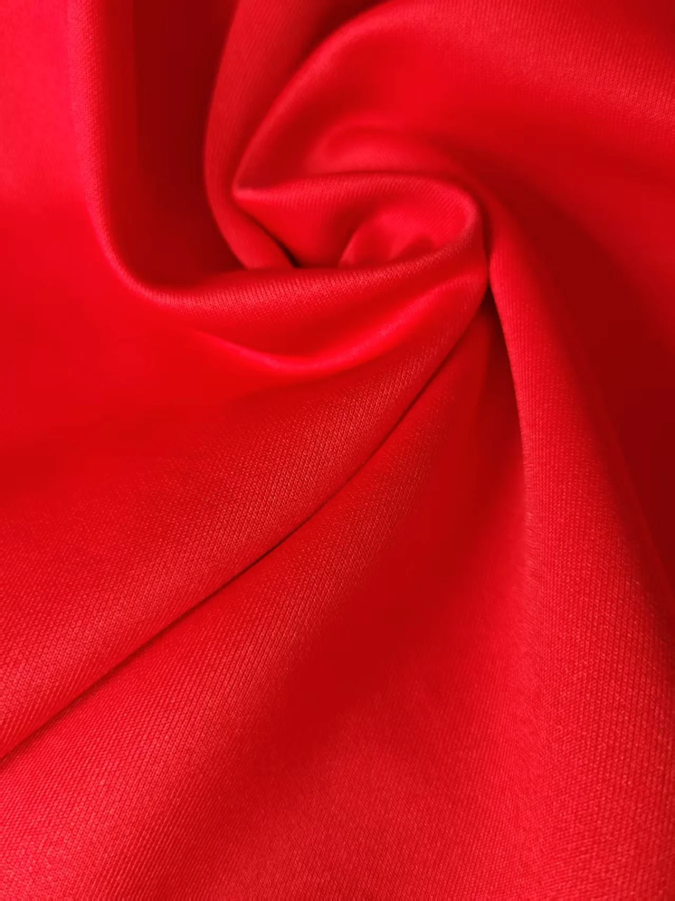 Elegant Simple Red Long Sleeve Dress round Neck Wide Hem for Commuting Parties Casual Vacations Festive Occasions