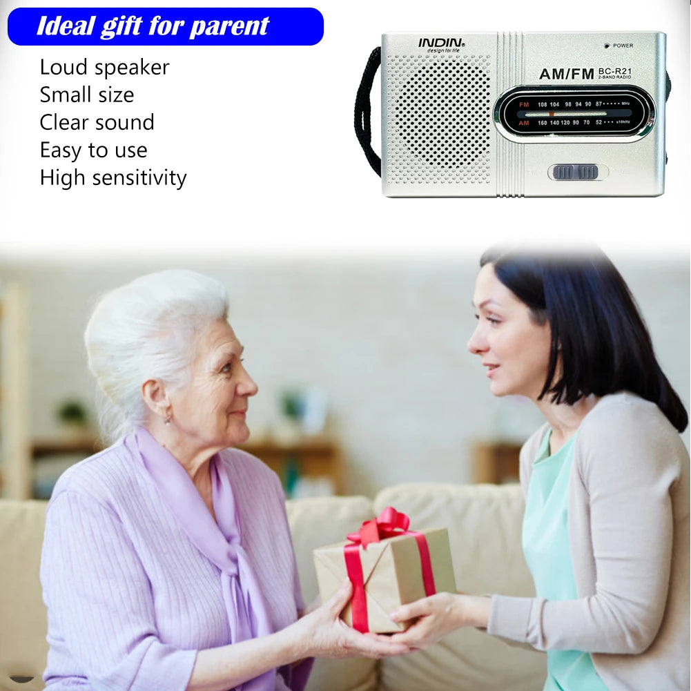 Portable Radio AM FM Transistor Radio with Loud Speaker, Ideal Gift for famlily Suitable for Indoor, Outdoor and Emergency