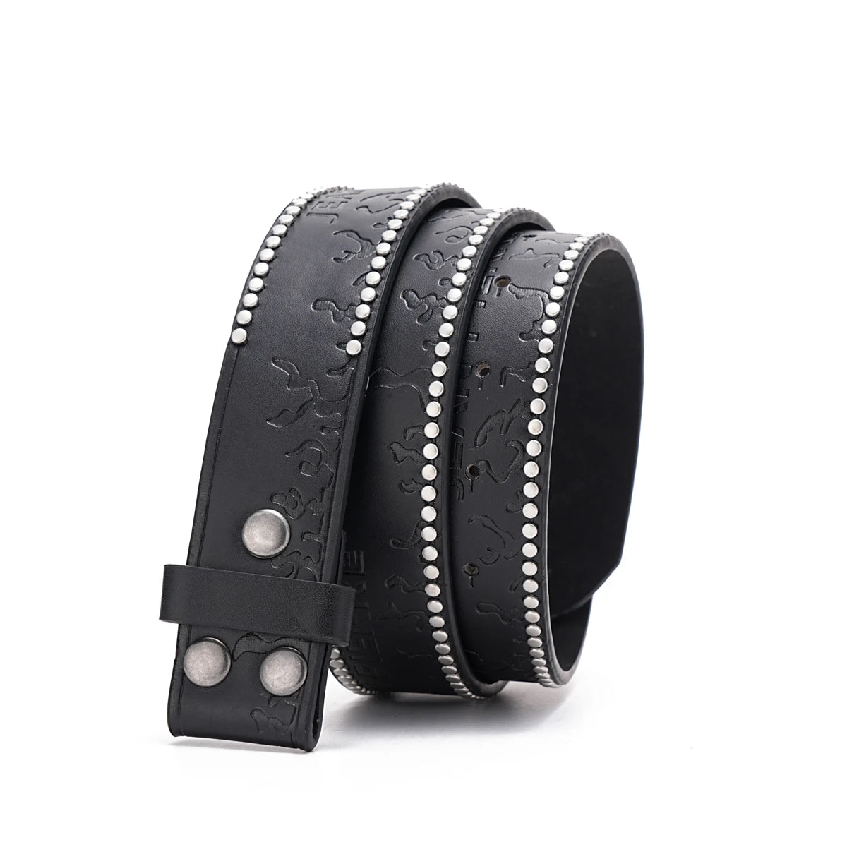 A suitable for leisure business gifts for men and women PU buckle belt (punch)