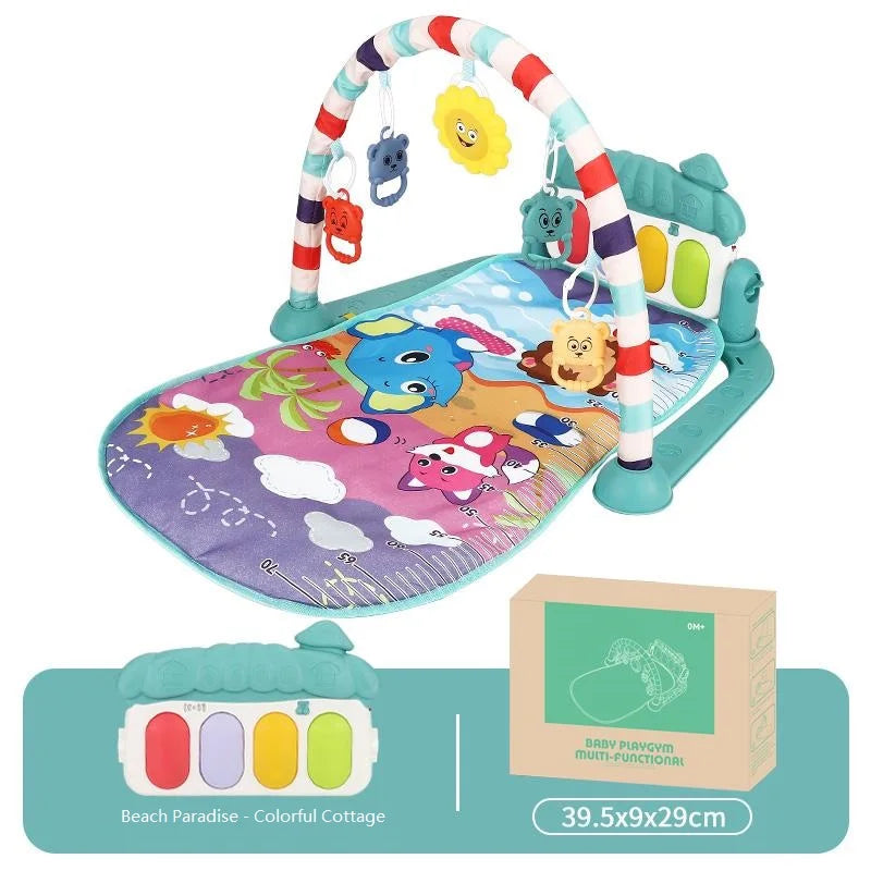 Baby Fitness Racket Piano Toy Newborn Baby Music Pedal Piano Fitness Equipment Soft Detachable Baby Climbing Mat Pedal Toy