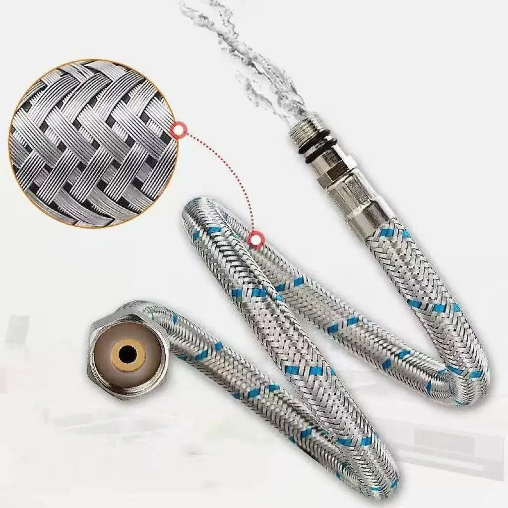 G1/2 G3/8 G9/16 50cm 1 pair Stainless Steel Flexible Plumbing Pipes Cold Hot mixer Faucet Water supply pipe Hoses bathroom part
