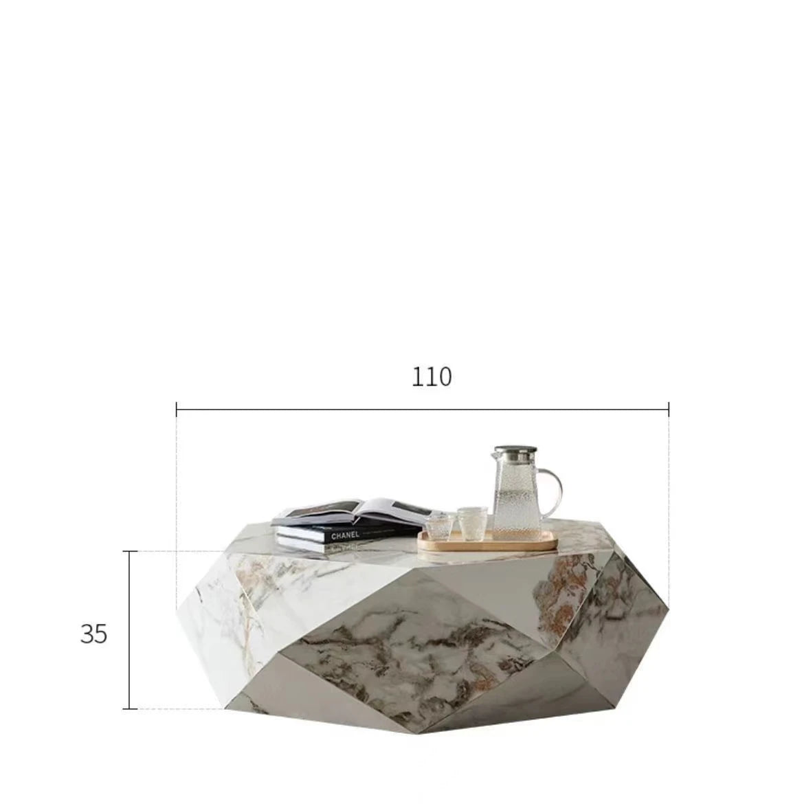 Living Room Furniture Light Luxury Modern Marble Coffee Table Tea Table for Living Room