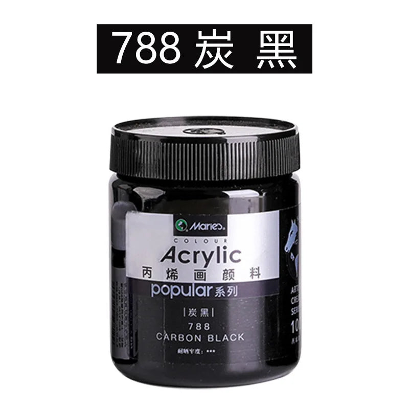 300ml White Acrylic Paints In Large Jars for Wall Painting Without Losing Color Waterproof and Sun Protection Art Supplies