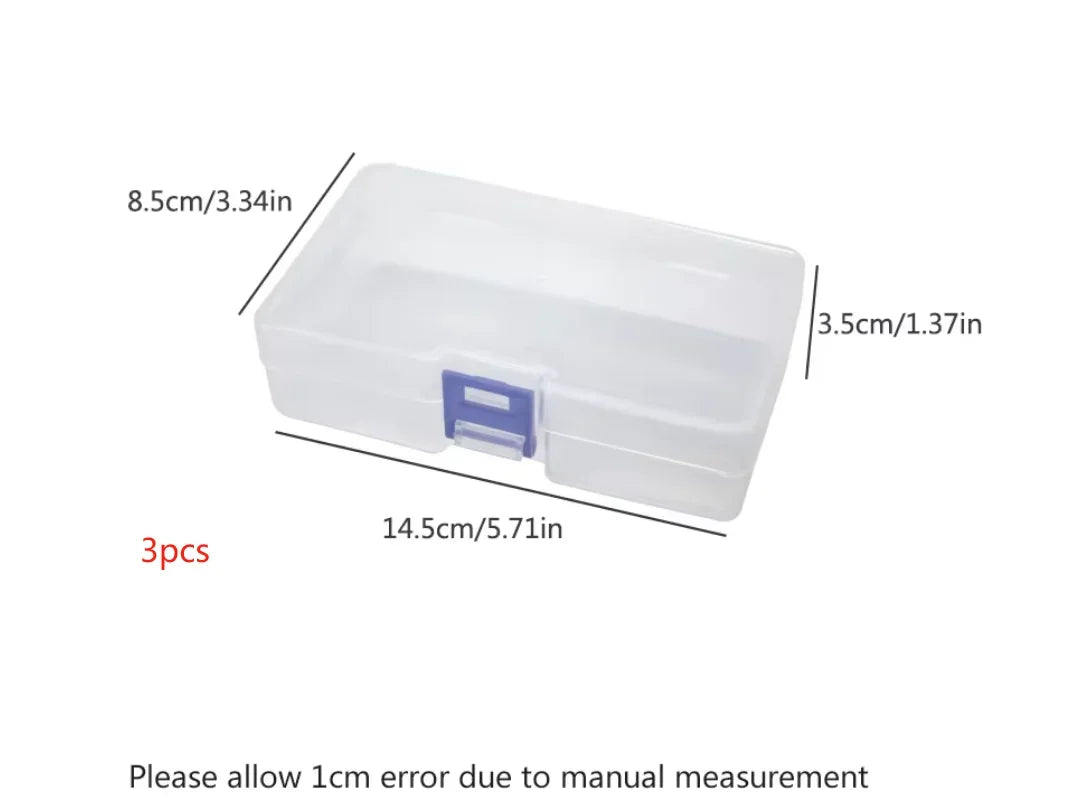 5 transparent plastic storage boxes can accommodate small items, small toys, decorations, small cards, sorted storage, not messy