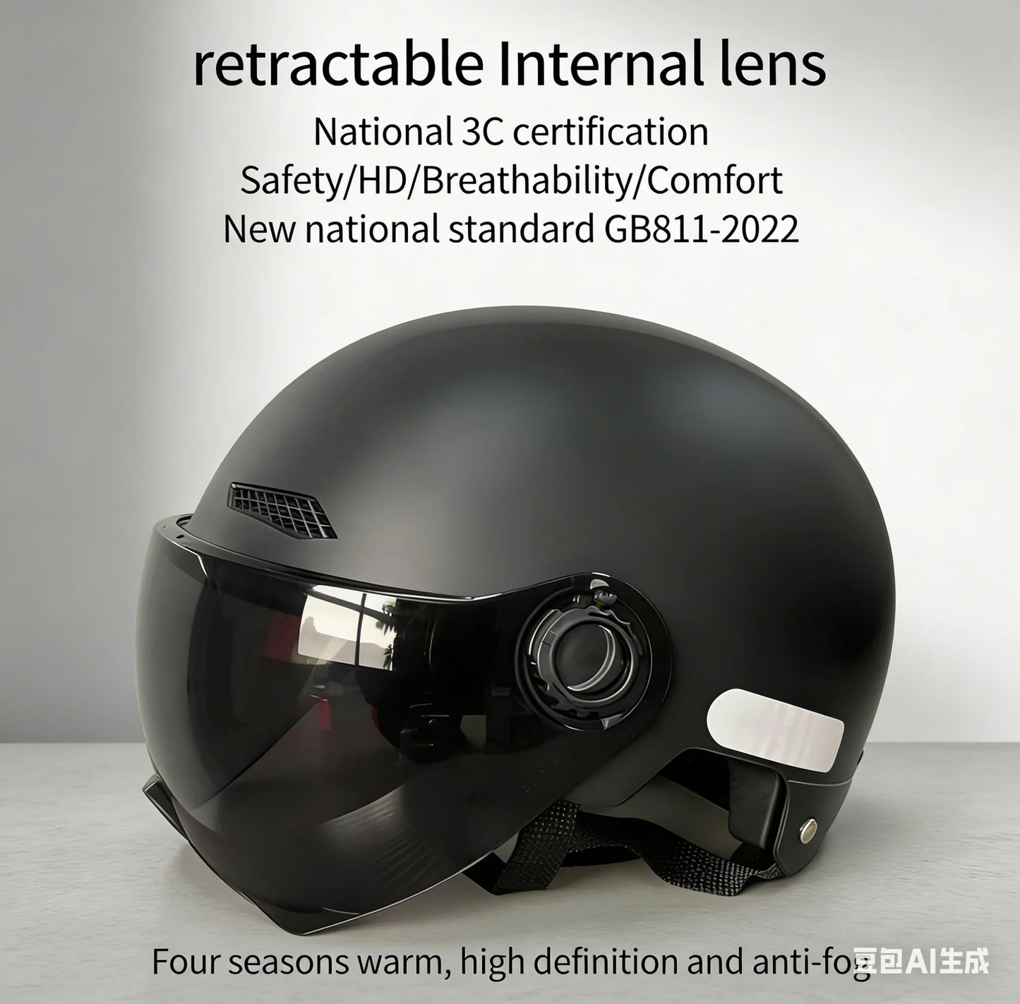 New Electric Vehicle Motorcycle Half Helmet Unisex Cycling Protective Helmet