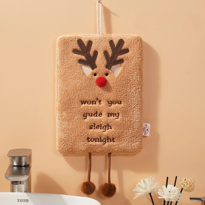 Christmas Hand Towels Kitchen Cloth Housewarming Gifts Christmas Decoration Dish Towel sfor Home Holiday Xmas Cloth Man Woman