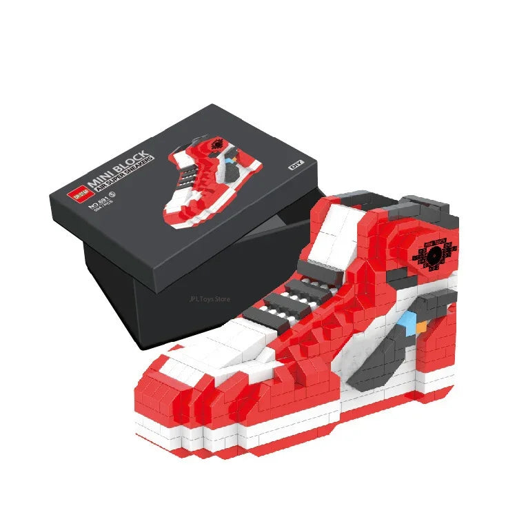 Mini Sports Basketball Shoes Building Blocks Sneakers Model DIY Assembly Bricks Toys For Children Boys Birthday Christmas Gifts