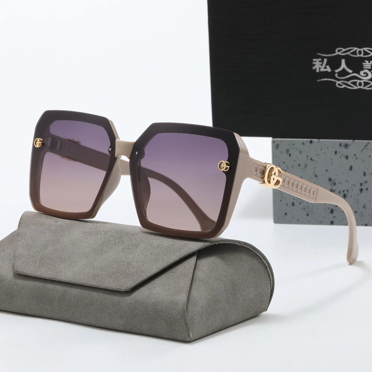 2025 New Sunglasses Women Large Frame Sun Glasses UV Protection Female Eyeglasses Ladies Gafas De Sol Mujer Gafas De Sol Mujer