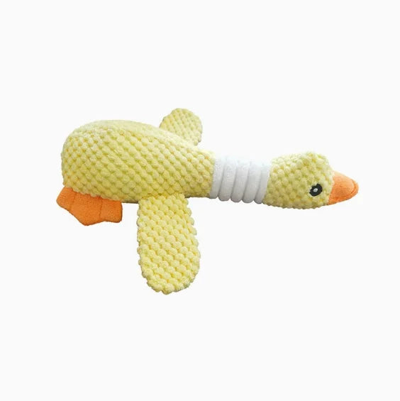 New Double Color Blue Goose Plush Pet Toy Tough Bite Resistant Squeaky Chew Molar Toy Interactive Play Supplies For Dogs Cats