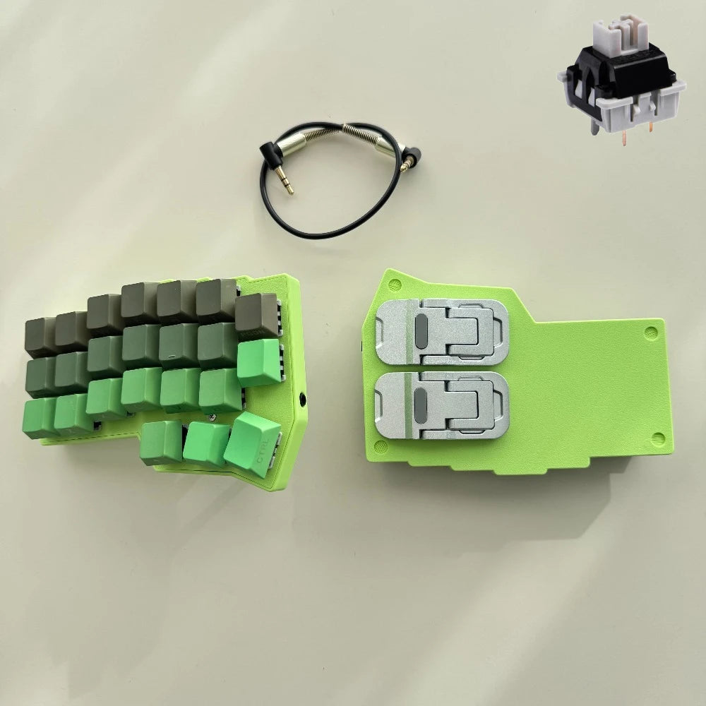 Tenting CorneV4.1 Spilt Keyboard Kit Green Pink Wired Hotswap Horn Keyboard Ergonomic Gaming Accessory Keyboard RGB VIAL Teclado