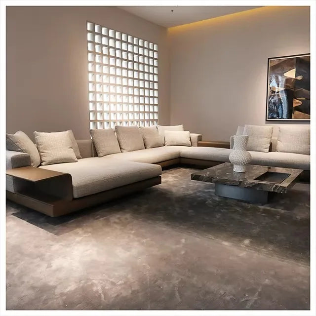Modern Minimalist I-Shaped Modular Sofa Set for Hotels and Living Rooms