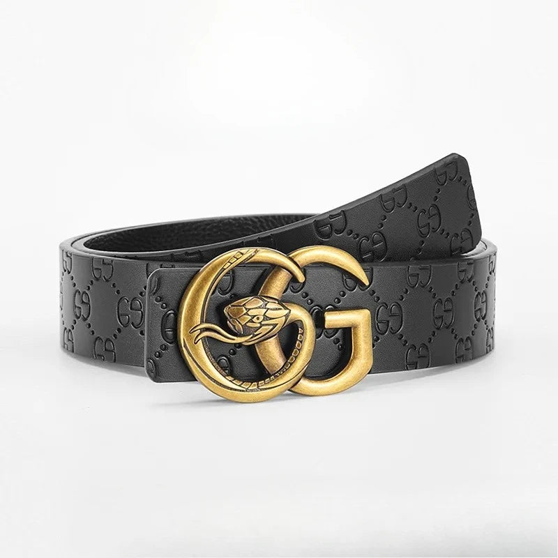 New Belts for Men Practical Senior Sense Male Belt Hot Sell Popular Automatic Buckle Red Belt Fashion Casual Waistband
