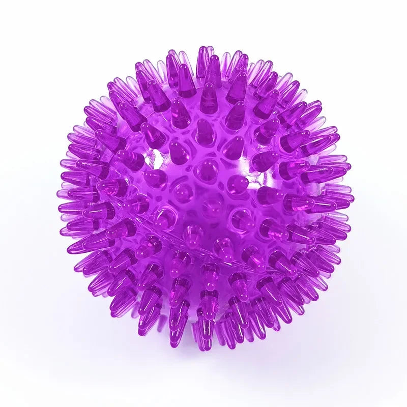 Pet Dog Toys Cat Puppy Sounding Toy Polka Squeaky Tooth Cleaning Ball TPR Training Teeth Chewing Toy Thorn Balls Pet Accessories