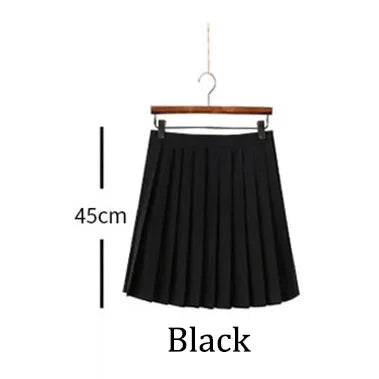 Black / Dark Blue Women Pleated Skirts Short Long Girl Women Summer High Waist Japanese JK Skirts Fashion Student Uniform Skirt