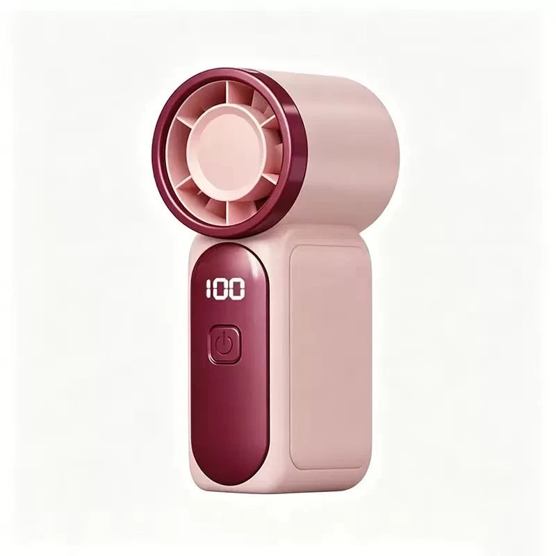 Portable Handheld Mini Fan Rechargeable Personal Fan with LED Display Mini Fan for Makeup Travel Outdoor Portable Pocket Fan