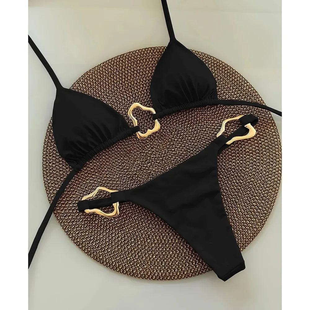 2025 New Bikini Set Bikinis Sexy Women Swimsuits Female Swimwear Bathing Suit Brazilian Swimming Suits Beachwear Biquini Summer