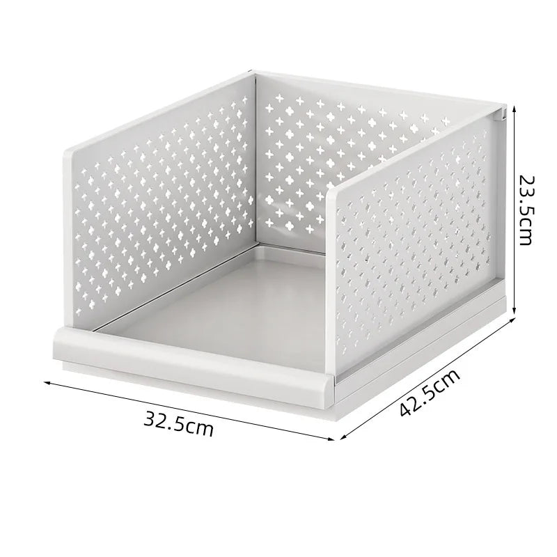 Stackable Closet Drawer Organizers Multifunction Home Foldable Wardrobe Storage Shelves for Clothes