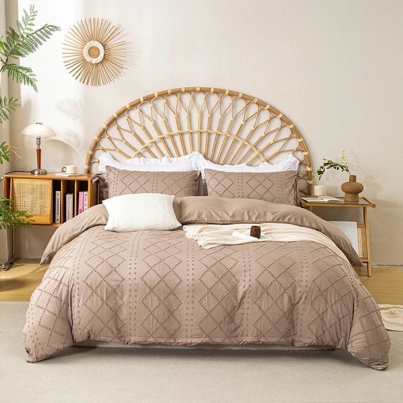 3pcs Cutting Flower Bedding Set with Zip Closure - Polyester, All-Season Comforter Set (Comforter & Pillow Shams Not Included)