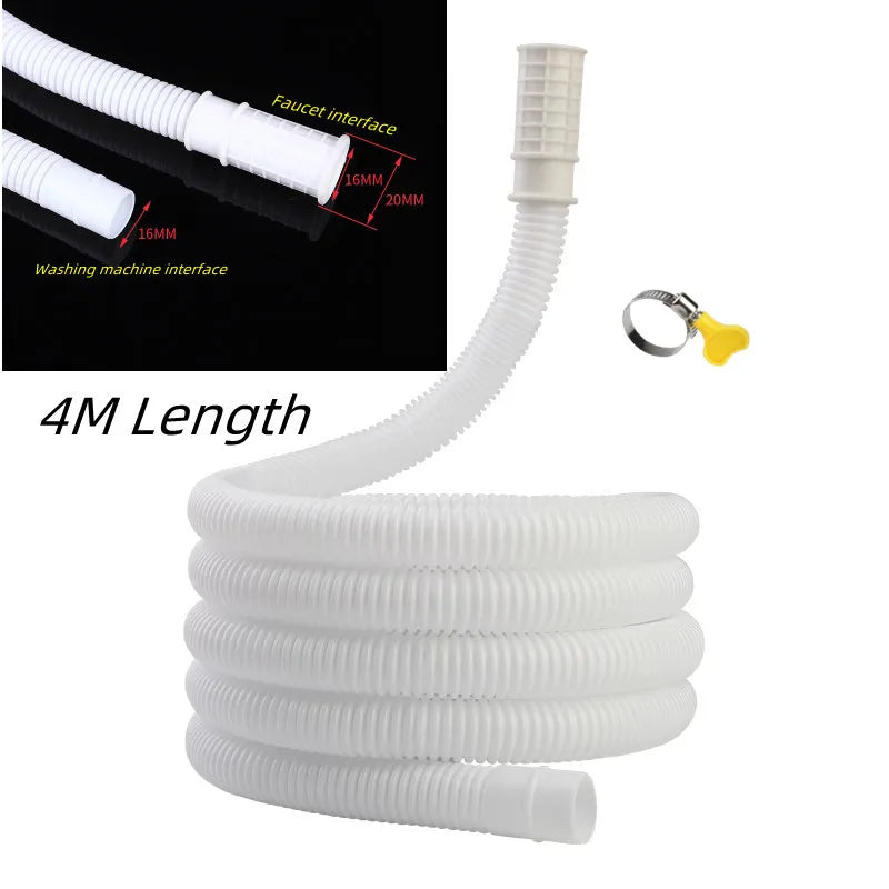 1-4M Washing Machine Draining Hose Plastic Tube Pipe Extension Drainpipe for Air Conditioner Kitchen Faucet Accessories
