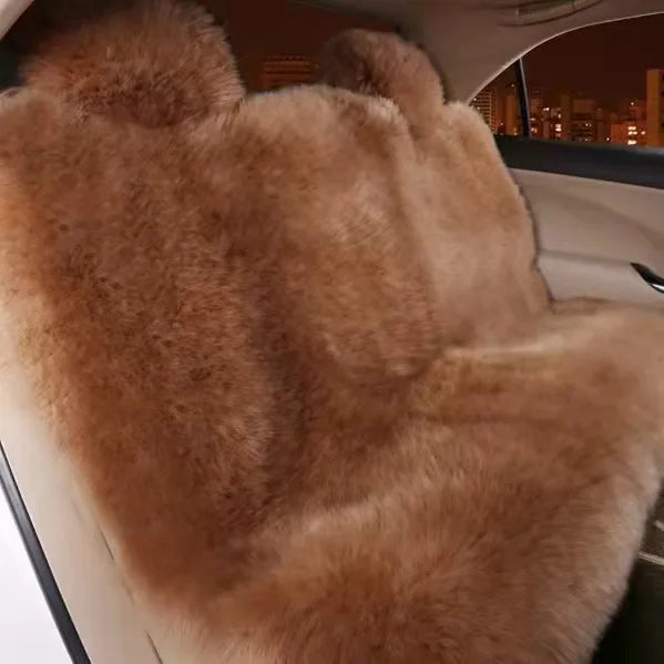 Car Seat Cover Faux Fur Warm Car Seat Cover Faux Plush Black Cute Fundas Coche Asiento Universal Decorative Accessories