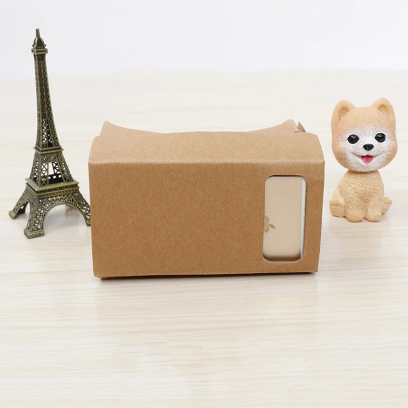 Cardboard For Virtual Reality Glass DIY Ultra Clear Viewing 3D VR Glasses Movies For iPhone SmartPhone Headset Home Film Device