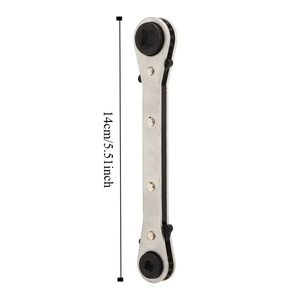 1/4 3/8 3/16 5/16 inch Double-ended Ratchet Wrench Durable Construction Ratcheting Mechanism Refrigeration Wrench Professional
