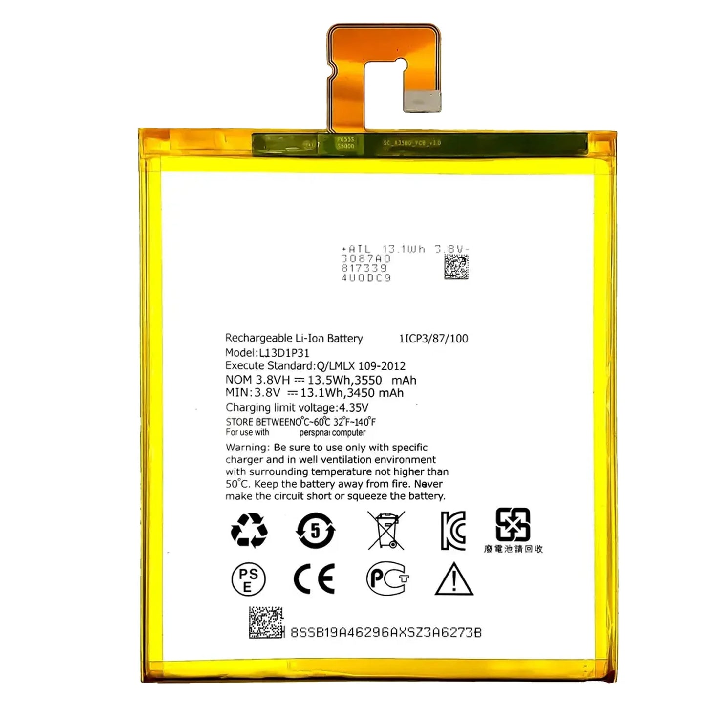 2025 years 100% New L13D1P31 Battery For Lenovo Pad A3500 S5000 S5000-H Tab3 7 710i 710F Tab 2 A7 A7-30 A7-10F A7-20F Batterie
