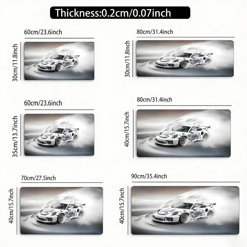 This mouse pad is a printed style with non-slip rubber base and washable cloth surface, suitable for gaming, office and PC desk