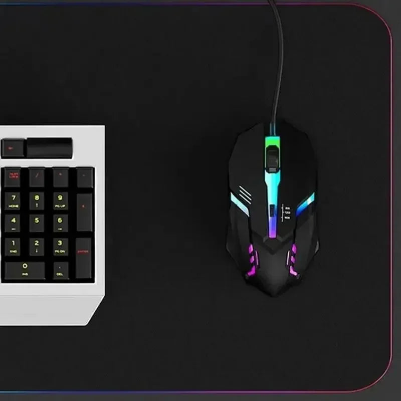 Latest High-Quality Ergonomic Gaming Mouse for Desktop and Laptop Computers,4-Button USB RGB Backlit Mouse
