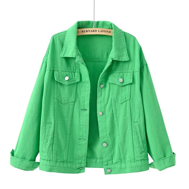 Y2k Denim Jeans Coat Cotton Women Button Spring Autumn Ropa Cardigan Punk Gothic Bomber Jacket Windbreaker Elegant Jackets