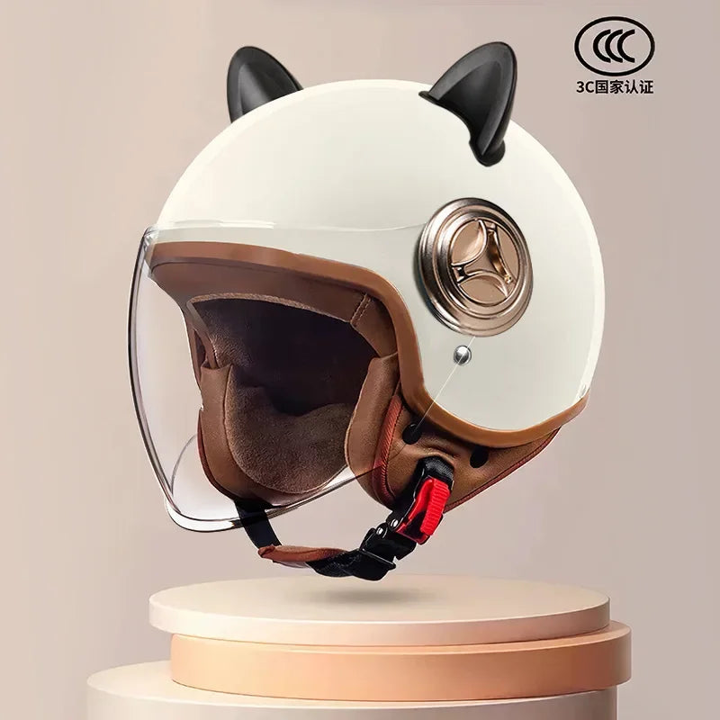 Electric Motorcycle Helmet ABS Winter Warm and Breathable Unisex Safety Helmet Casco Moto Helm Motorcycle 54-61CM