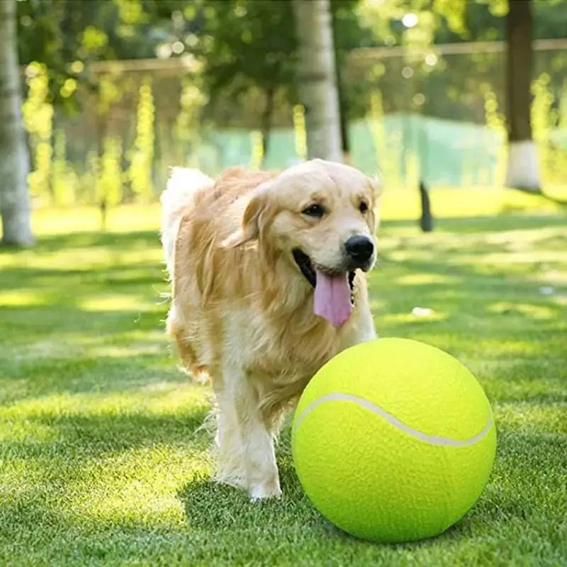 Pet Dog Toy Tennis Ball Pet Training Toys Inflatable Oversize Giant Rubber Tennis Chew Balls for Large Pet Puppies Fun