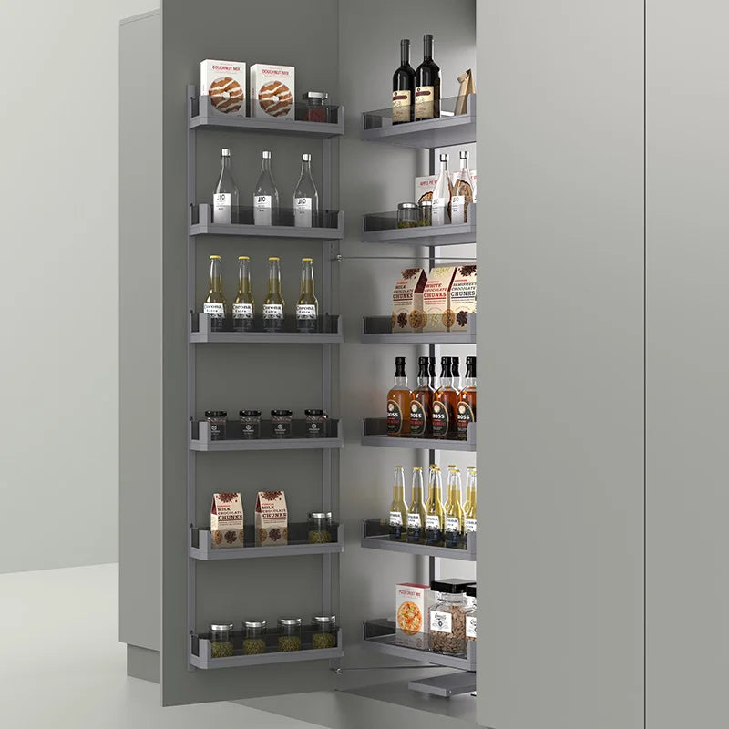 Tall Kitchen Cabinet Organizer With Pull-Out Sliding Basket Pantry Storage Unit For Efficient Drawers Storage