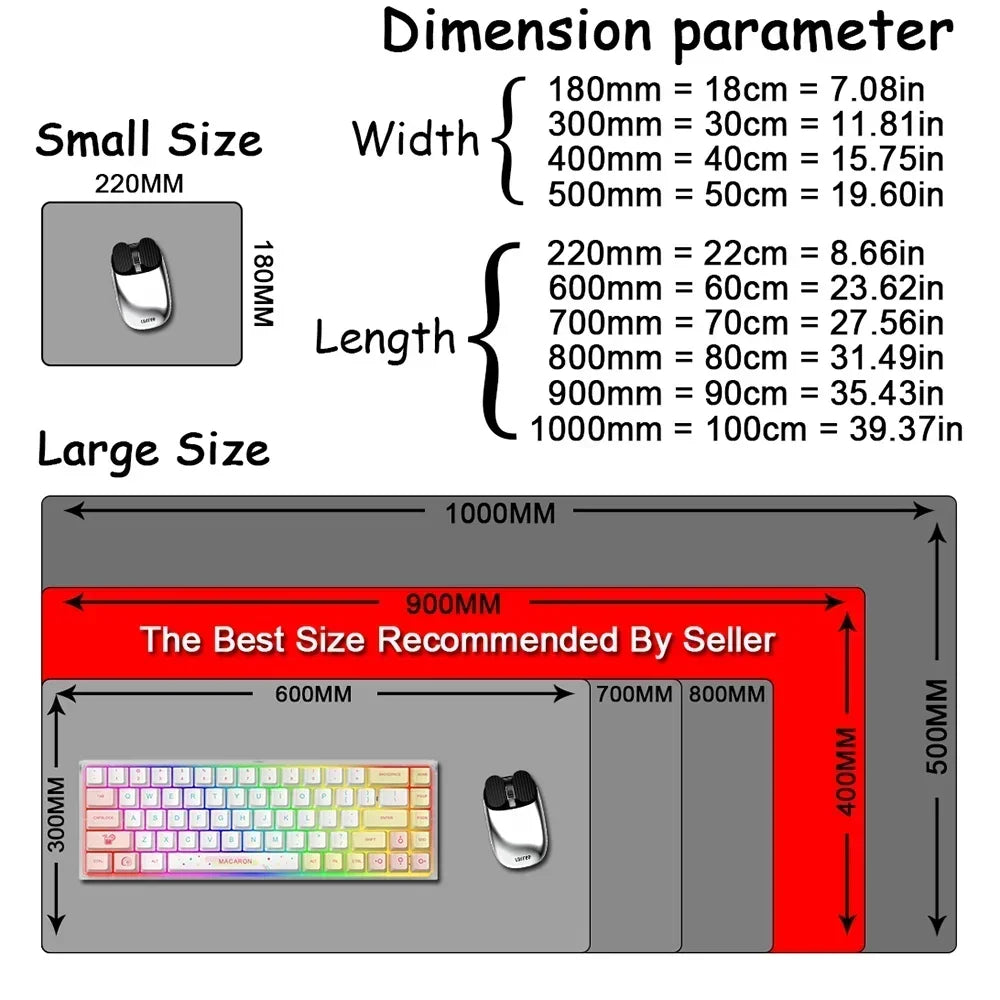 Computer Mouse Pad Desktop DIY PC Mouse Pad 900x400mm Natural Non-Slip Natural Rubber Carpet Mice Mats Custom Game Cool Mousepad