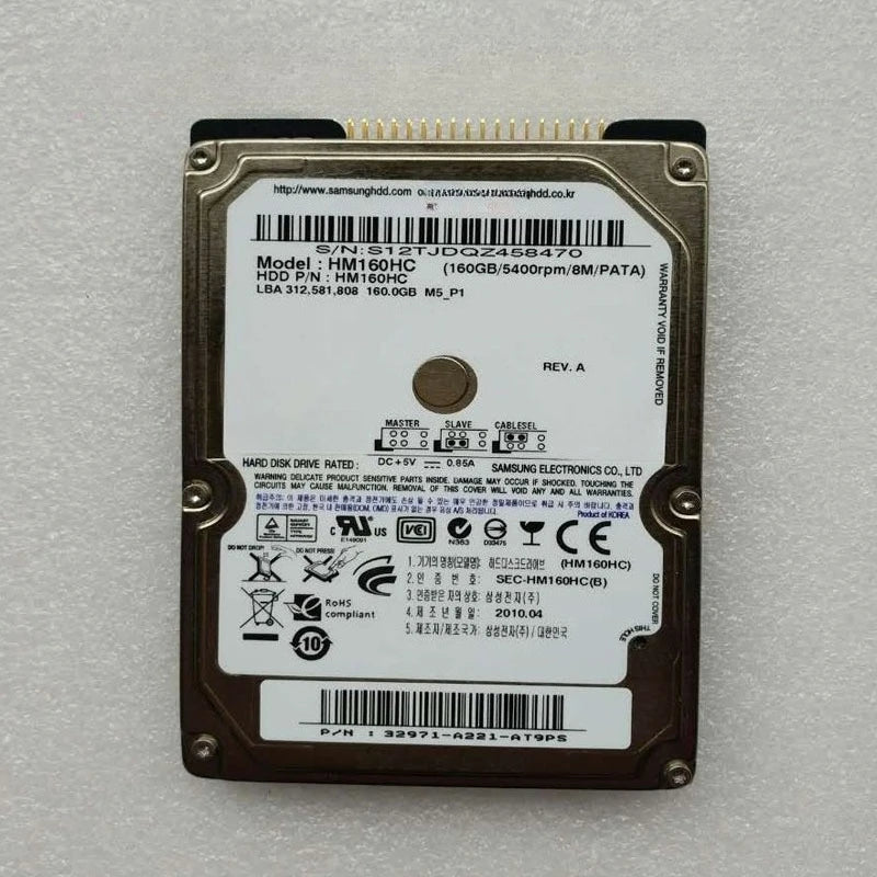 Internal Hard Drive 40GB 60GB 80GB 100GB 120GB 160GB 2.5inch Hard Disk IDE HDD 8MB5400rpm for Laptop Notebook High Speed