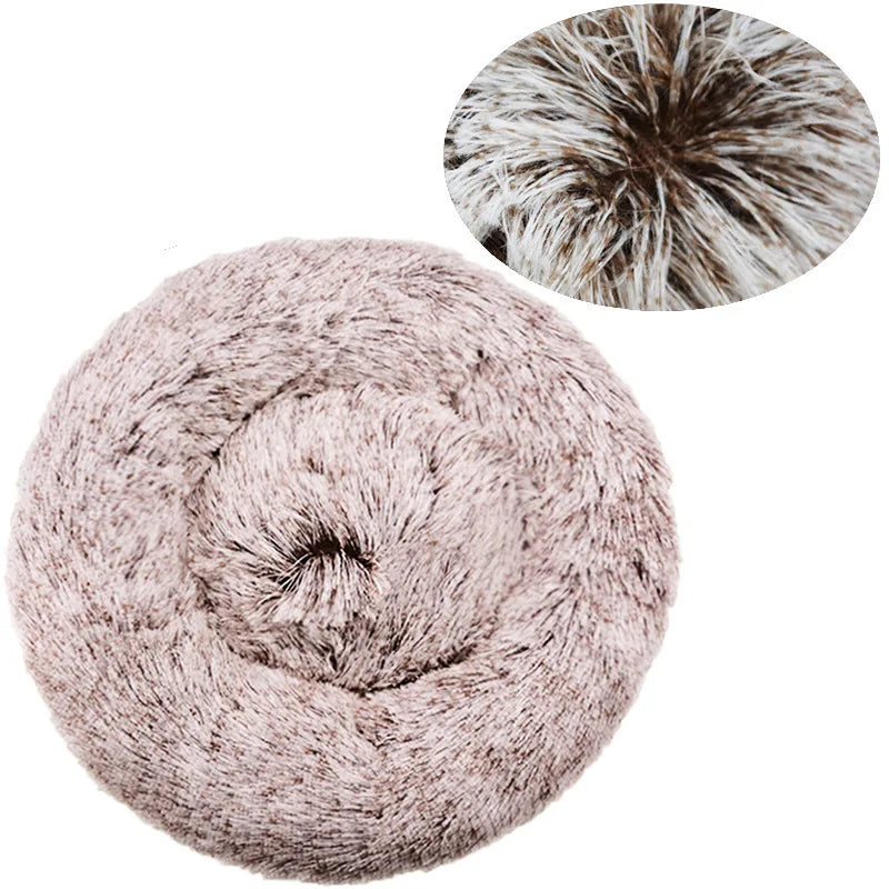 40cm Round Pet Bed for Large Dog Bed Super Soft Cat Bed Plush Dog House for Medium Dog House Winter Warm Sleeping
