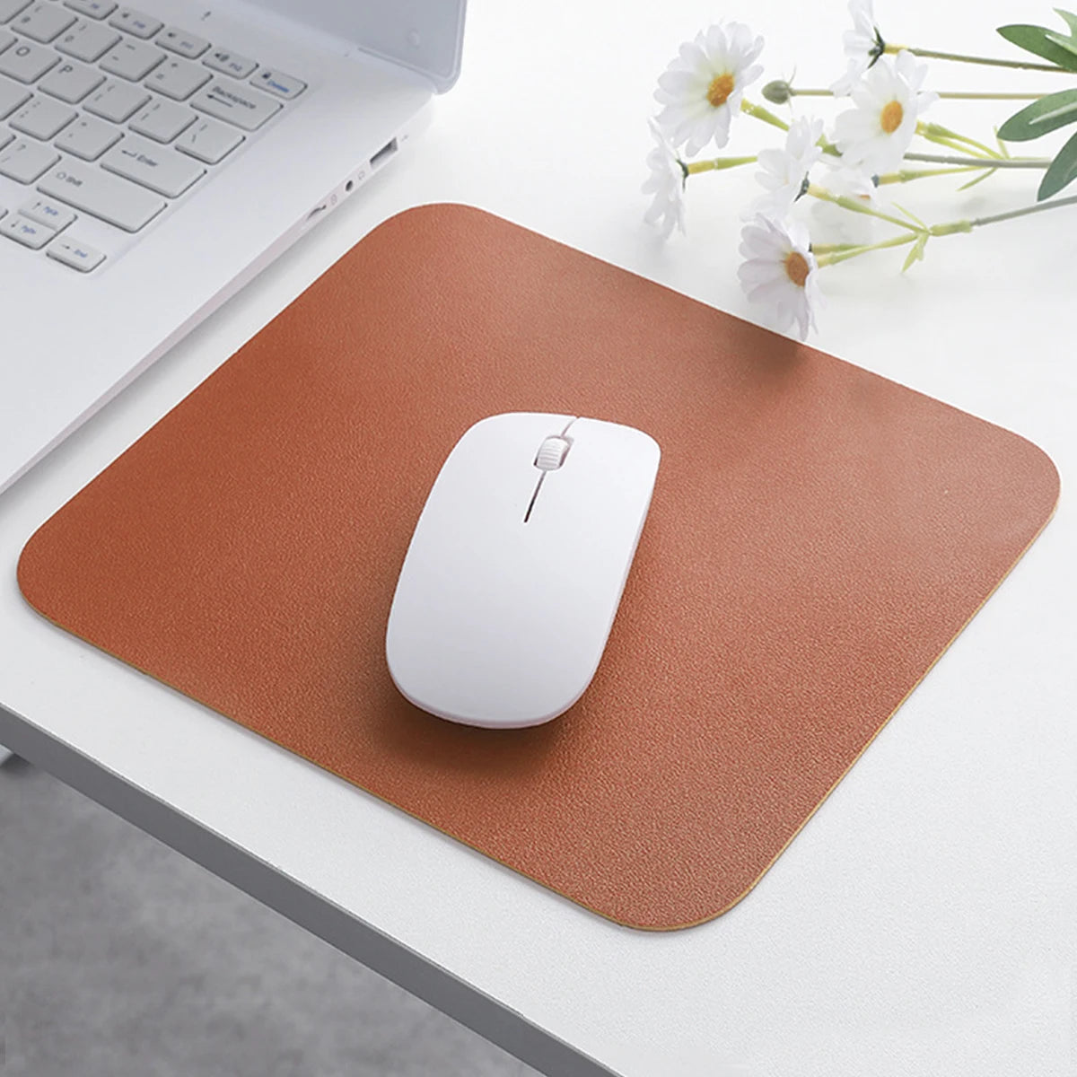1PC Small PU mouse pad Non-Slip Gaming Desktop Leather Mouse Pad Waterproof Anti-Scratch Easy To Clean Mat For PC Laptop Desktop