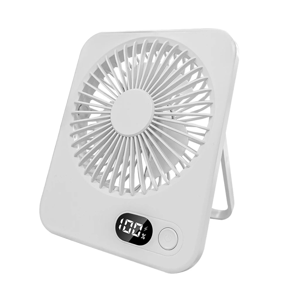 Mini Portable Fan USB Desk Fan Rechargeable Table Fan Small Wall Mounted Ceiling Fan 5 Speeds Powerful Wind Foldable Camping Fan