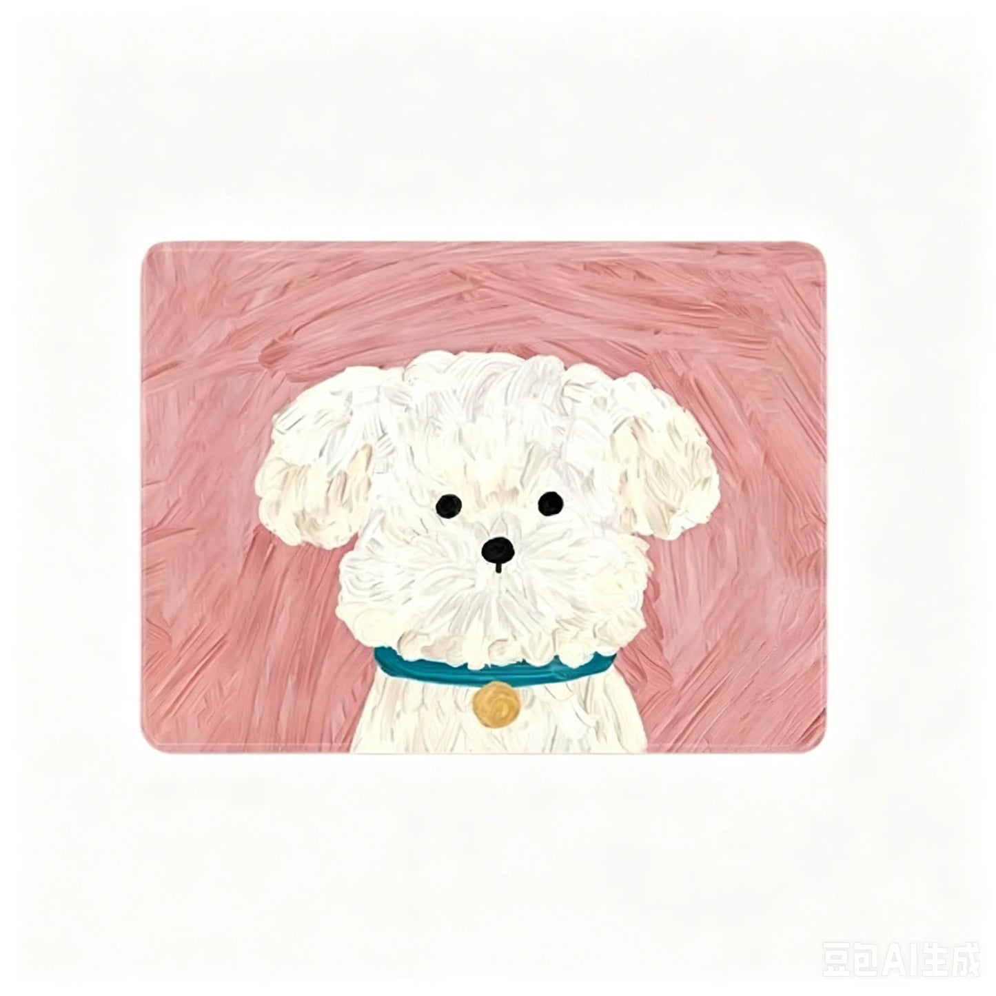 Cute Dog Mouse Pad, Rubber Non-slip Desk Mat for Office & Gaming, Poodle/White Dog/Schnauzer/Smiley Dog, Universal