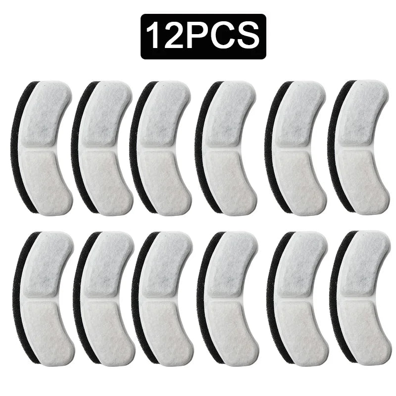 12/6set Filters Element Replaced Activated Carbon Filter Cat Water Fountain Accessories Replacement Resin Resin Filter Element