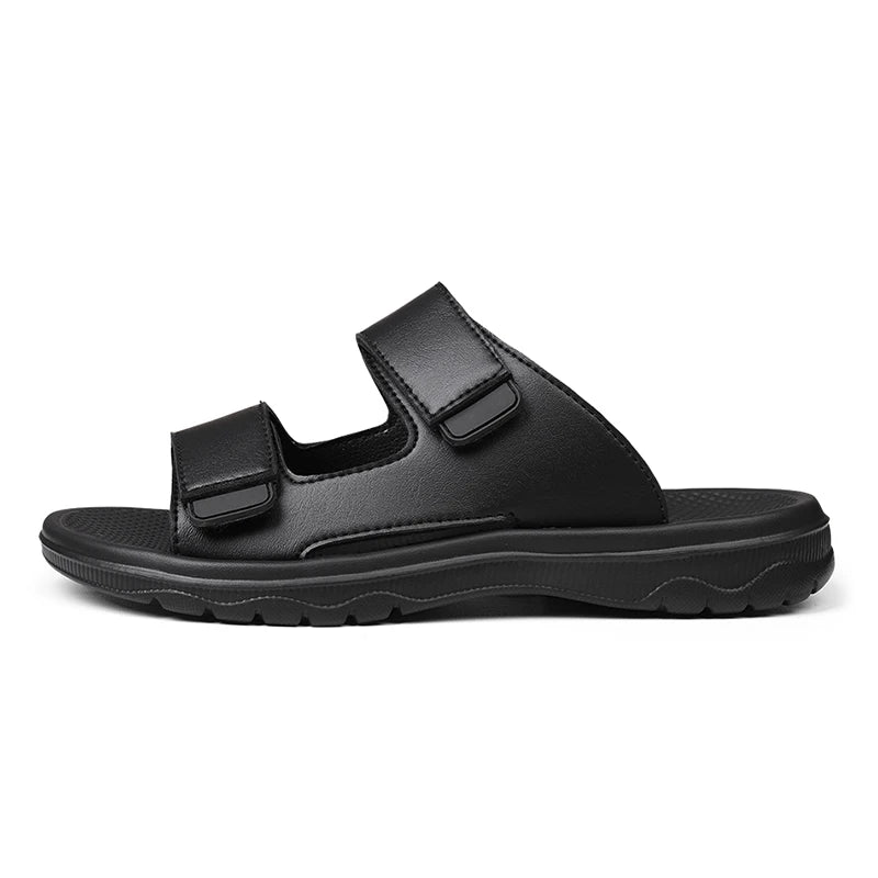Men Sandals Summer Leisure Beach Holiday Outdoor Male Retro Comfortable Casual Sandals leather Men Flip Flops