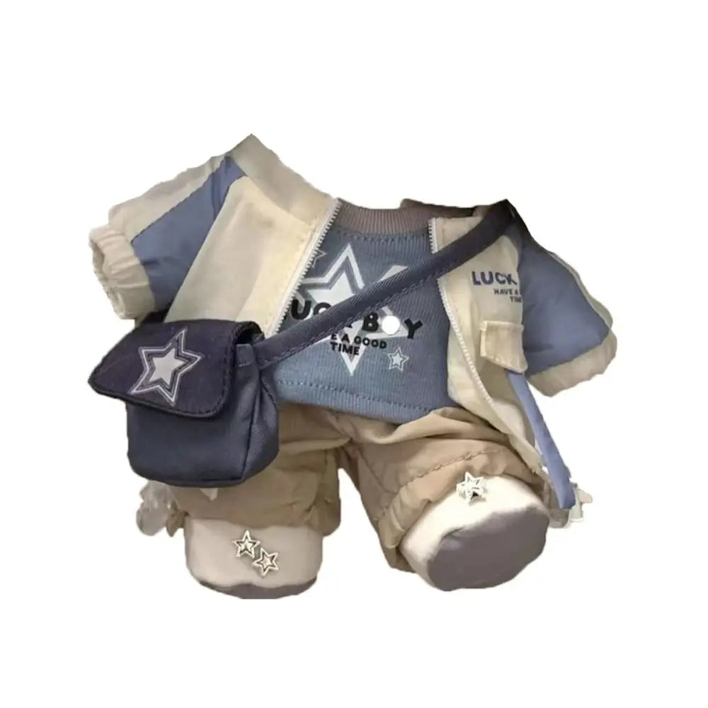 Hoodie 20cm Plush Toy Clothes Overalls Shoulder Strap Cotton Doll Clothes Sportswear Mini Plush Toy Clothes Doll Accessories