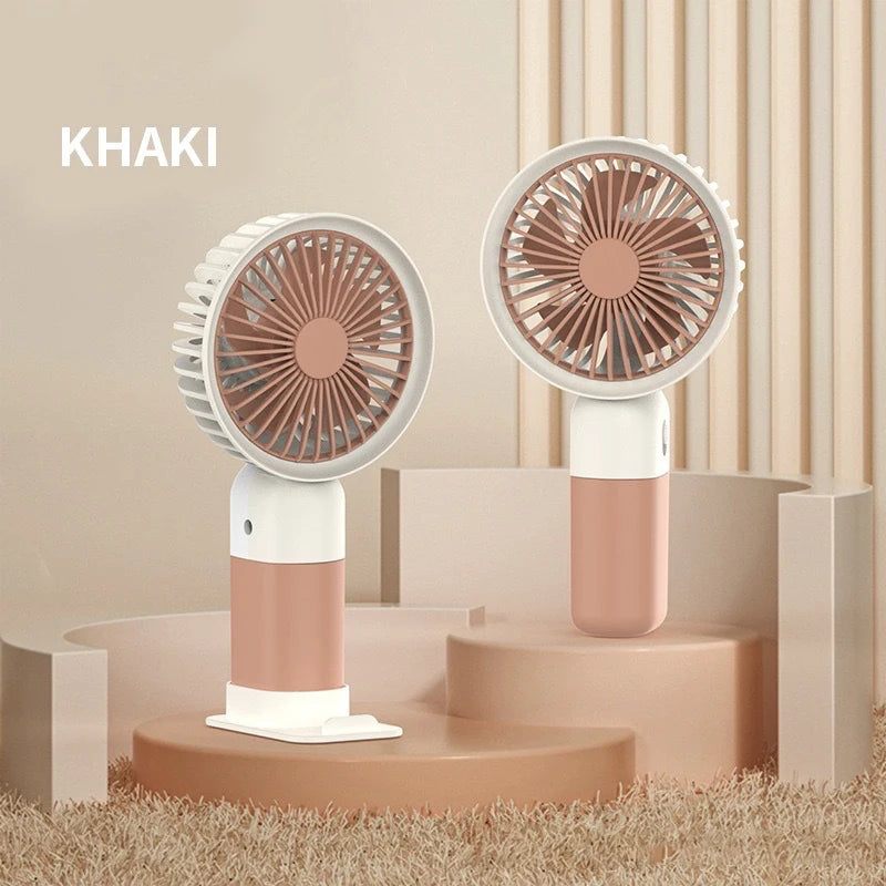 Portable Handheld Small Fan ABS Lightweight Cute Appearance USB Rechargeable Mini Fan for On Go Cooling Portable Pocket Fan
